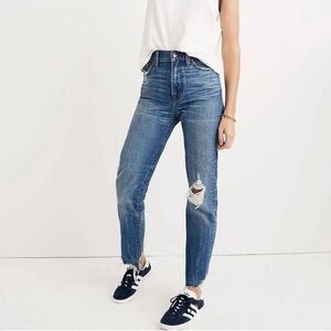 NWT Madewell 26 Blue Perfect Summer Jean: Destructed Edition H8960 $115